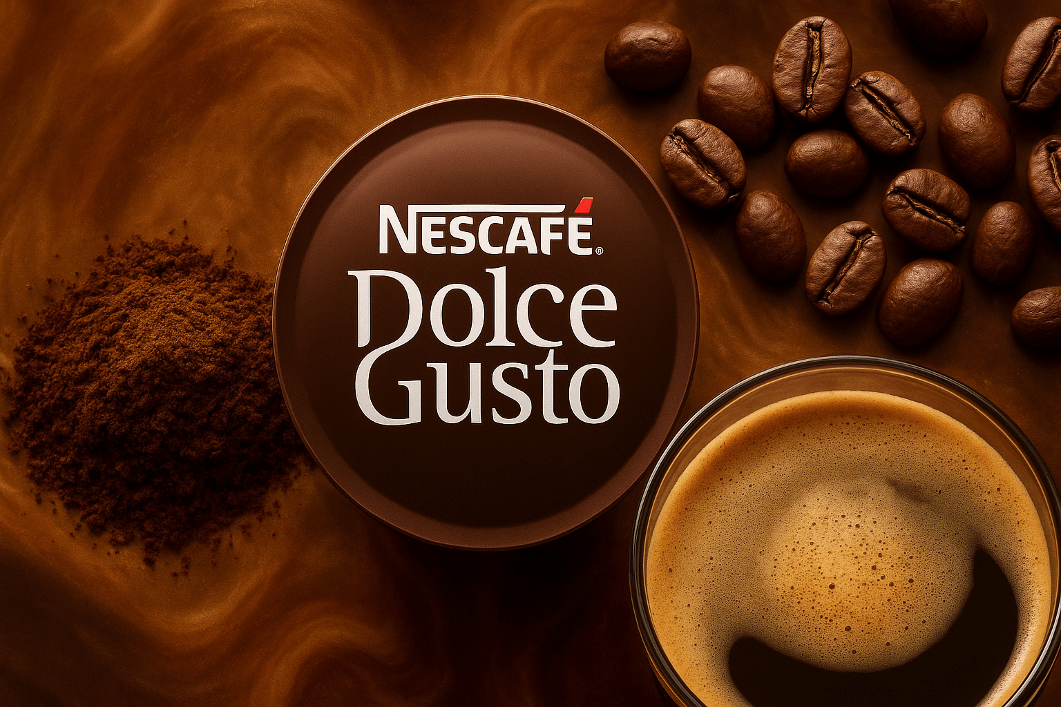 Nescafé Dolce Gusto coffee capsule and cup
