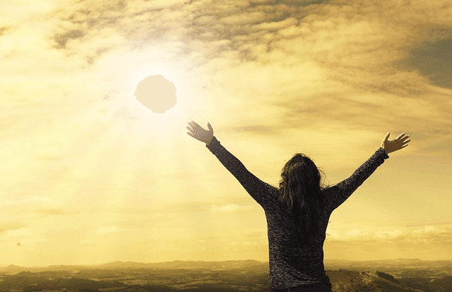 woman, sky, sunlight