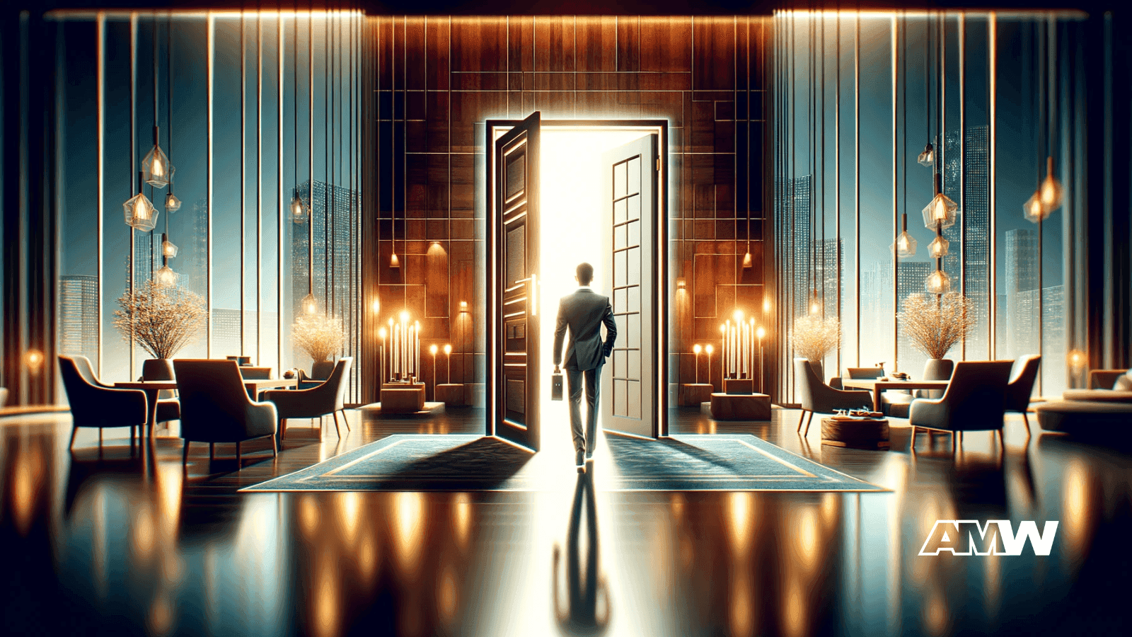 Opening doors.
