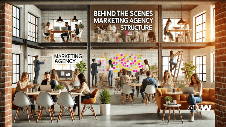 marketing agency structure, department heads, large advertising agencies, decision making, functional structure