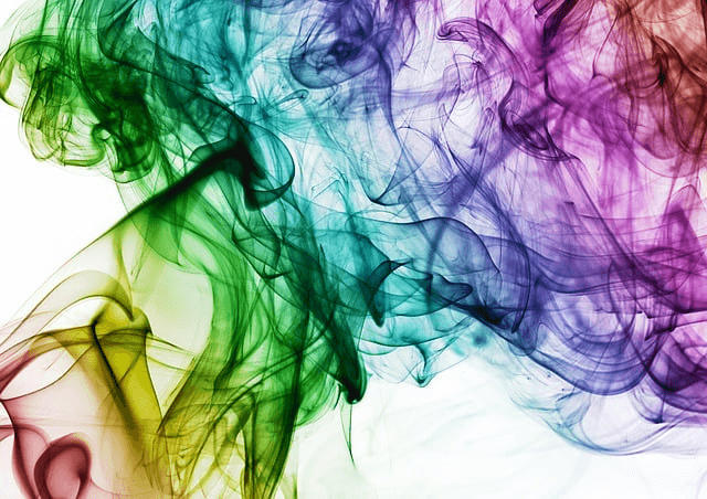 colour, smoke, rainbow