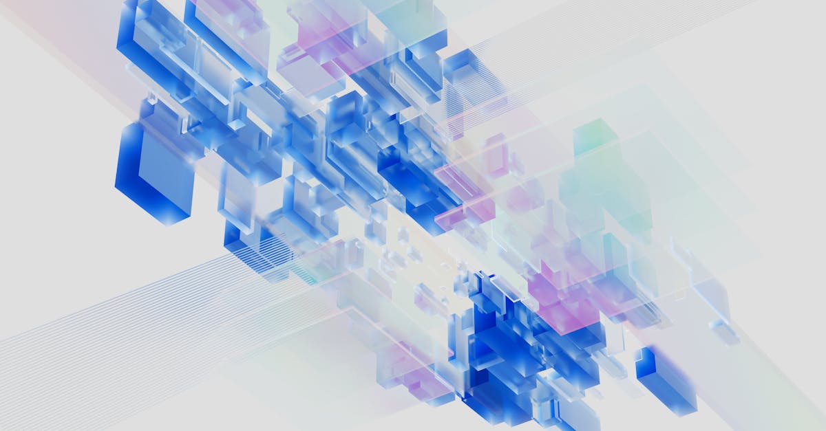 Abstract geometric shapes with blue hues