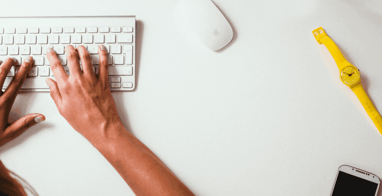 Desk, writing, keyboard.