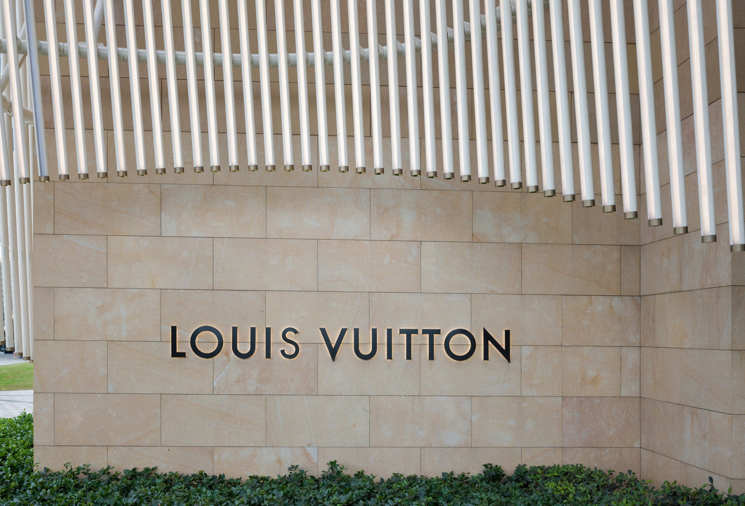 Louis Vuitton store exterior with logo.