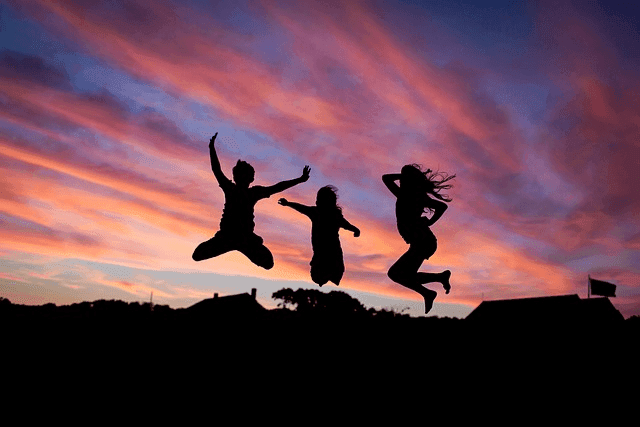 people, jumping, happiness