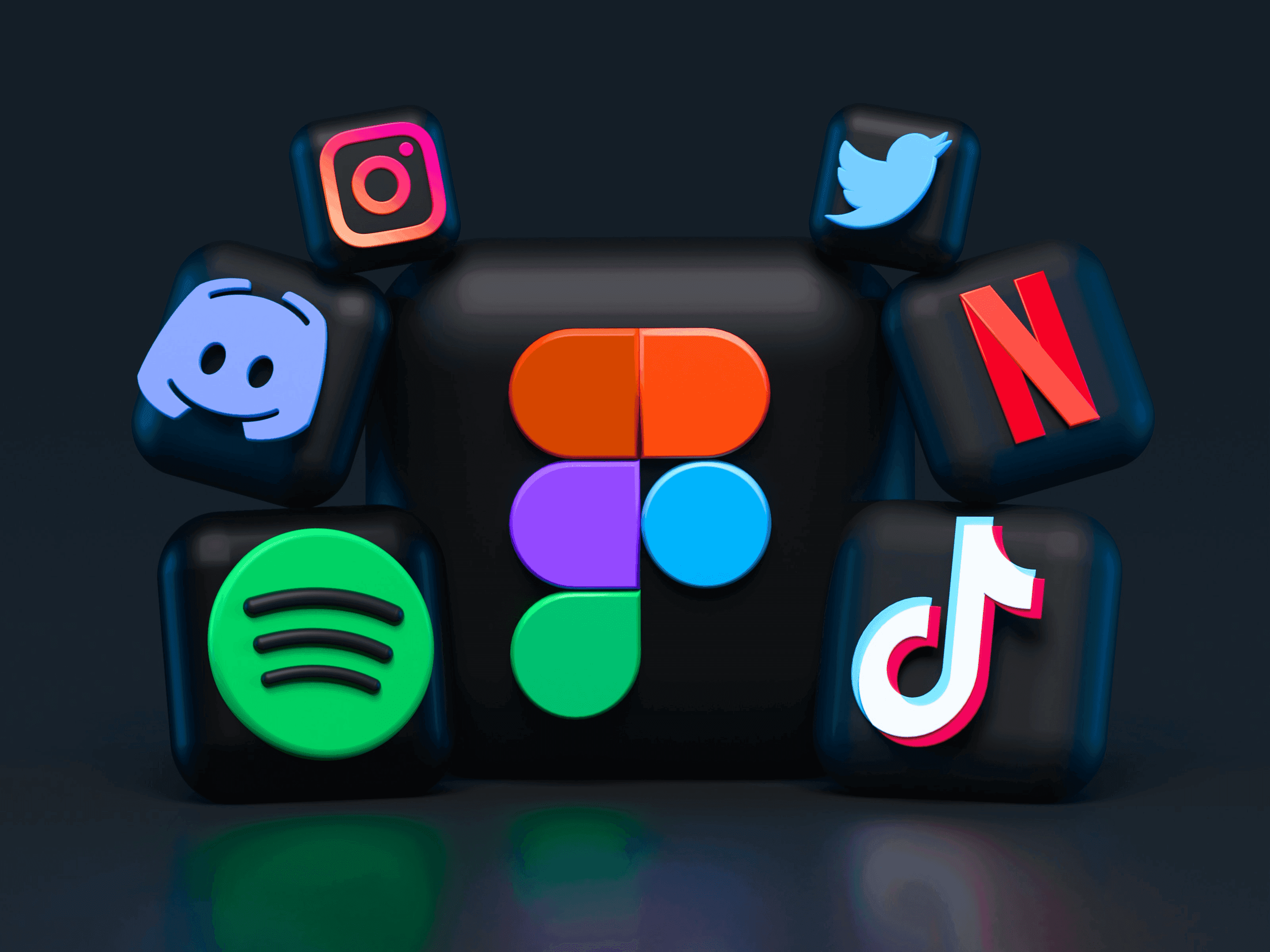 Social media marketing, icons.
