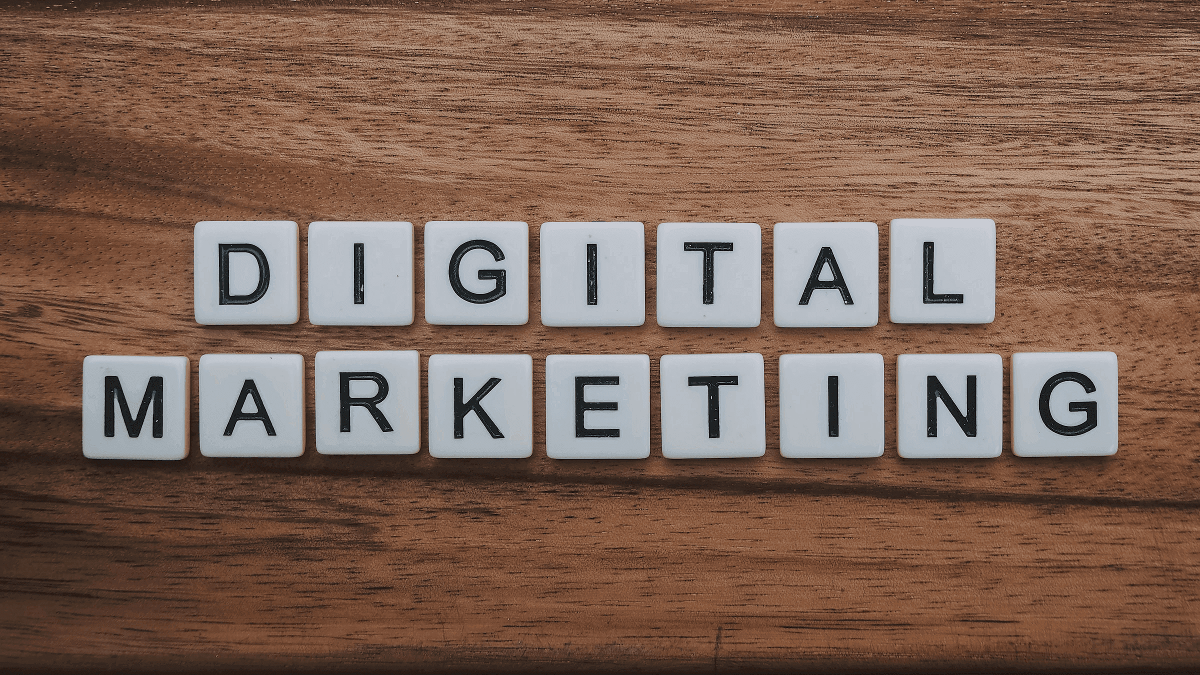 Digital marketing text.
