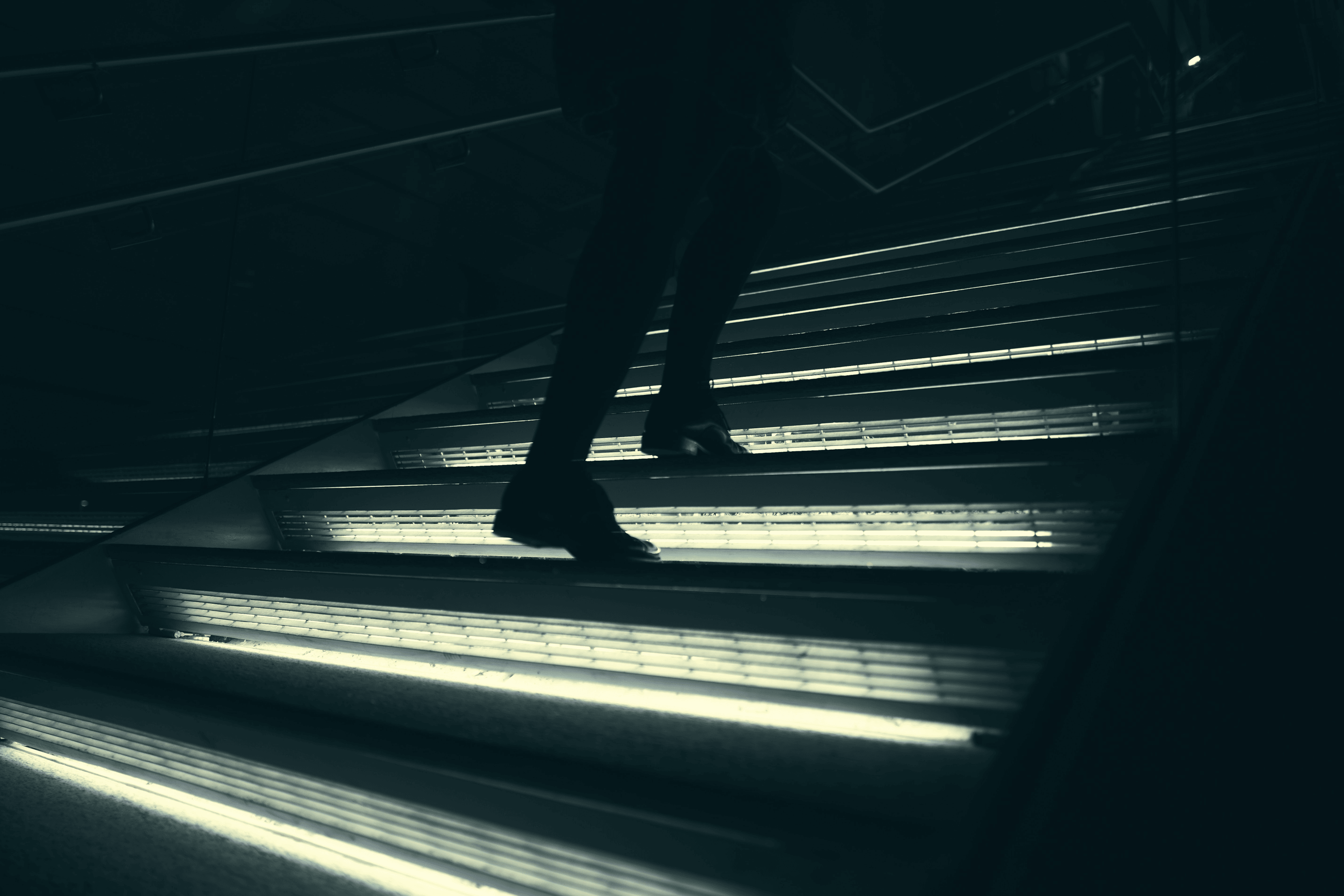 Steps, light.
