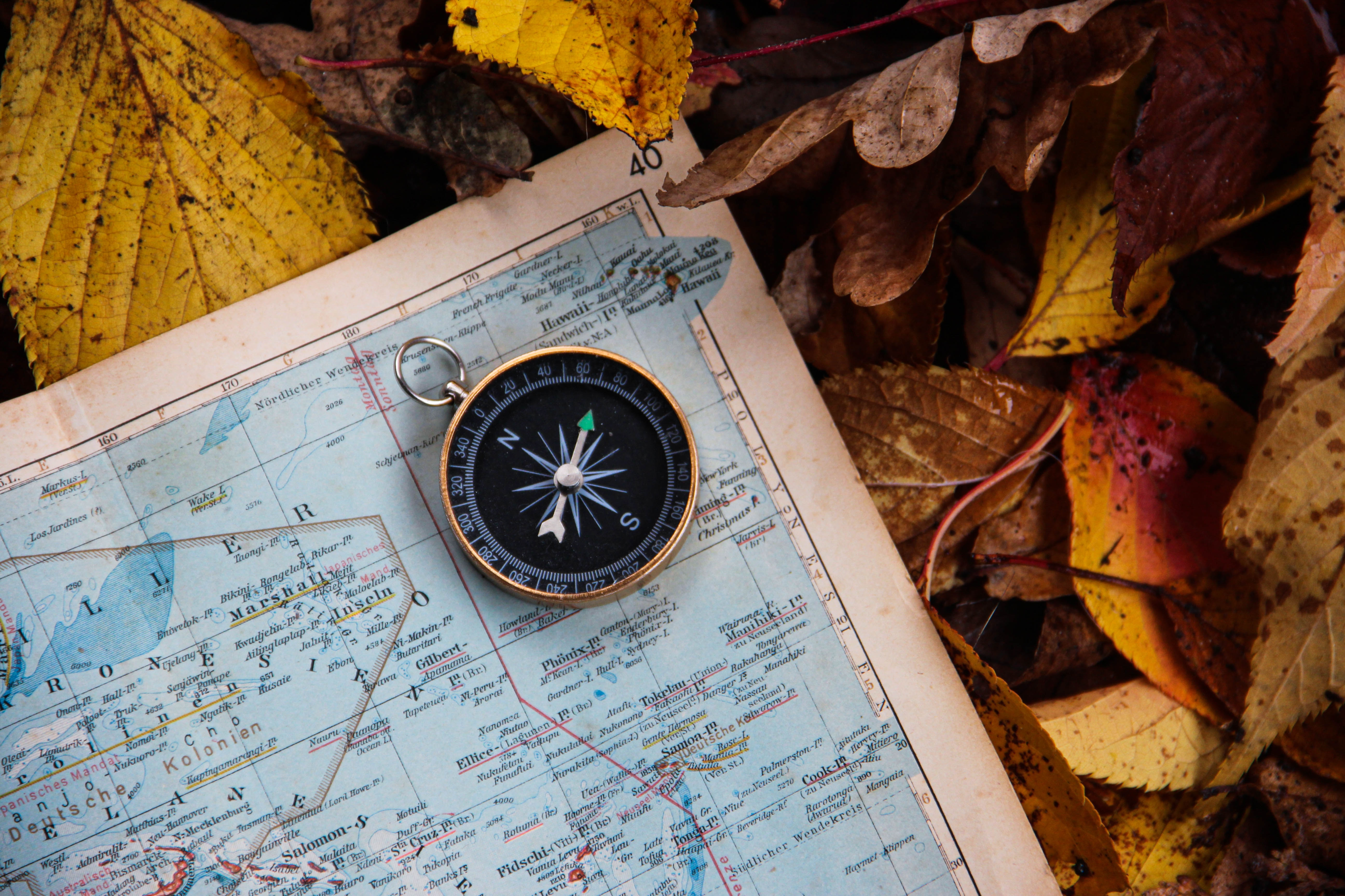 Compass, map.
