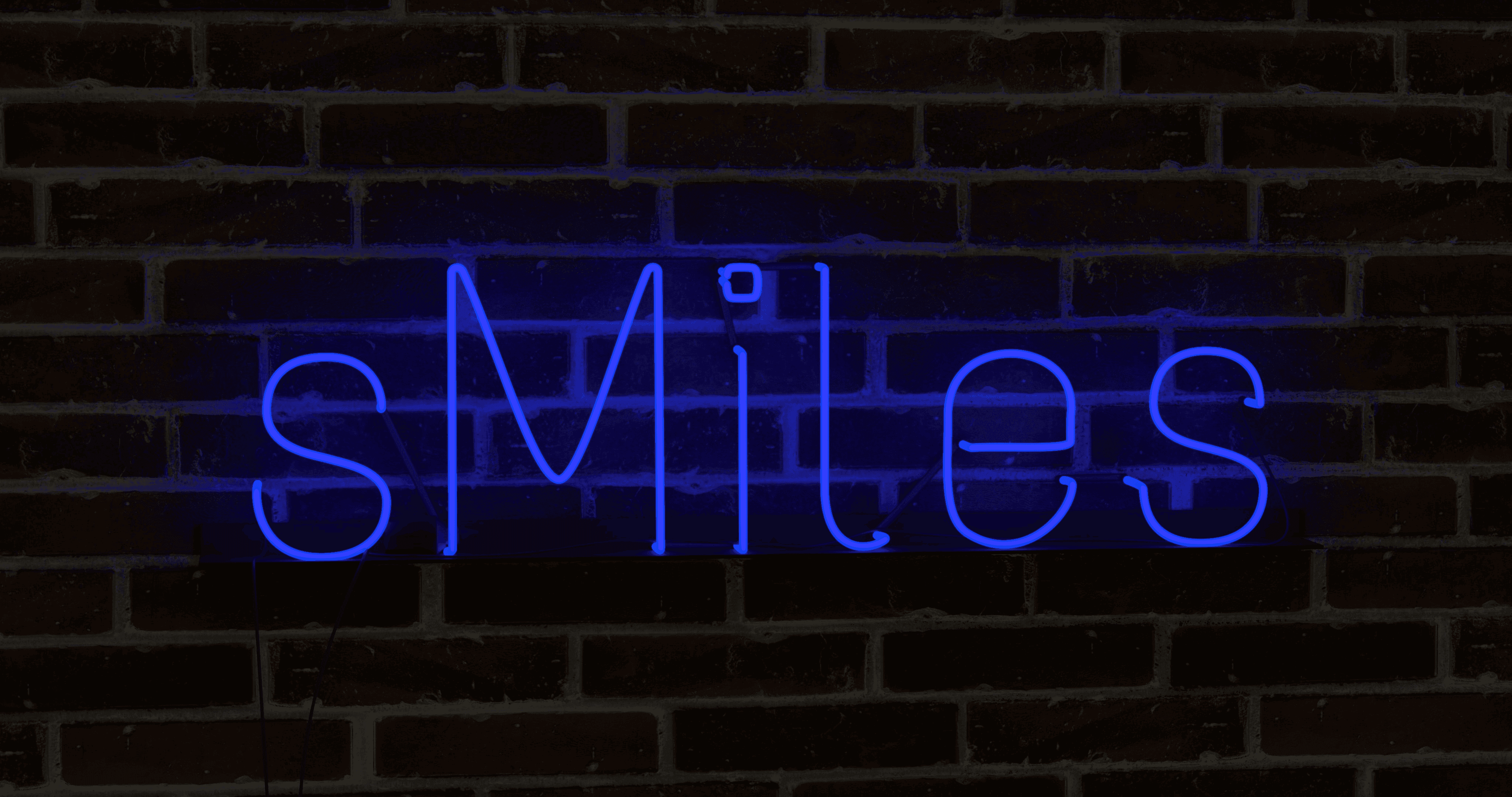 Smile text, sign, neon.