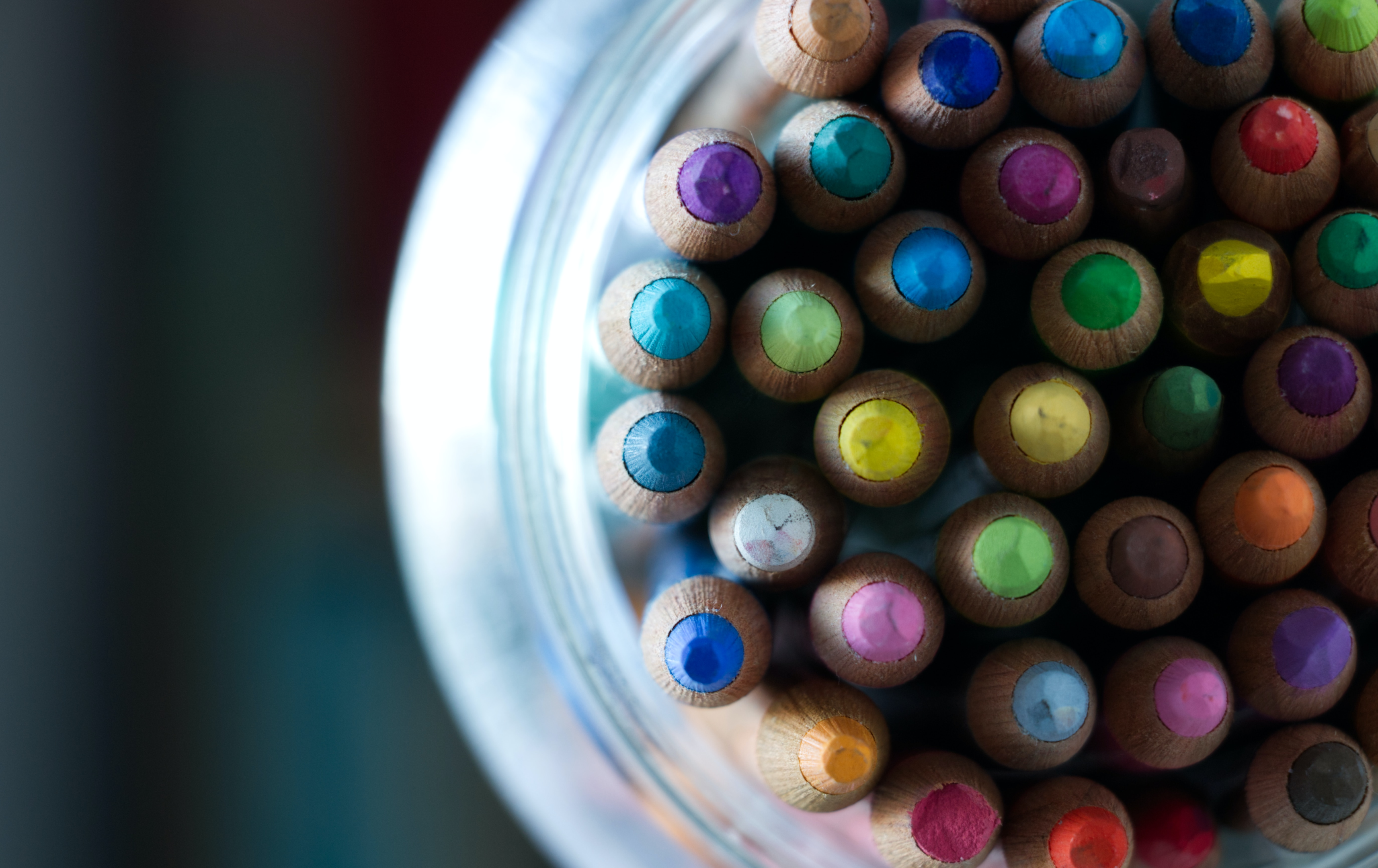 Pencils, colours.