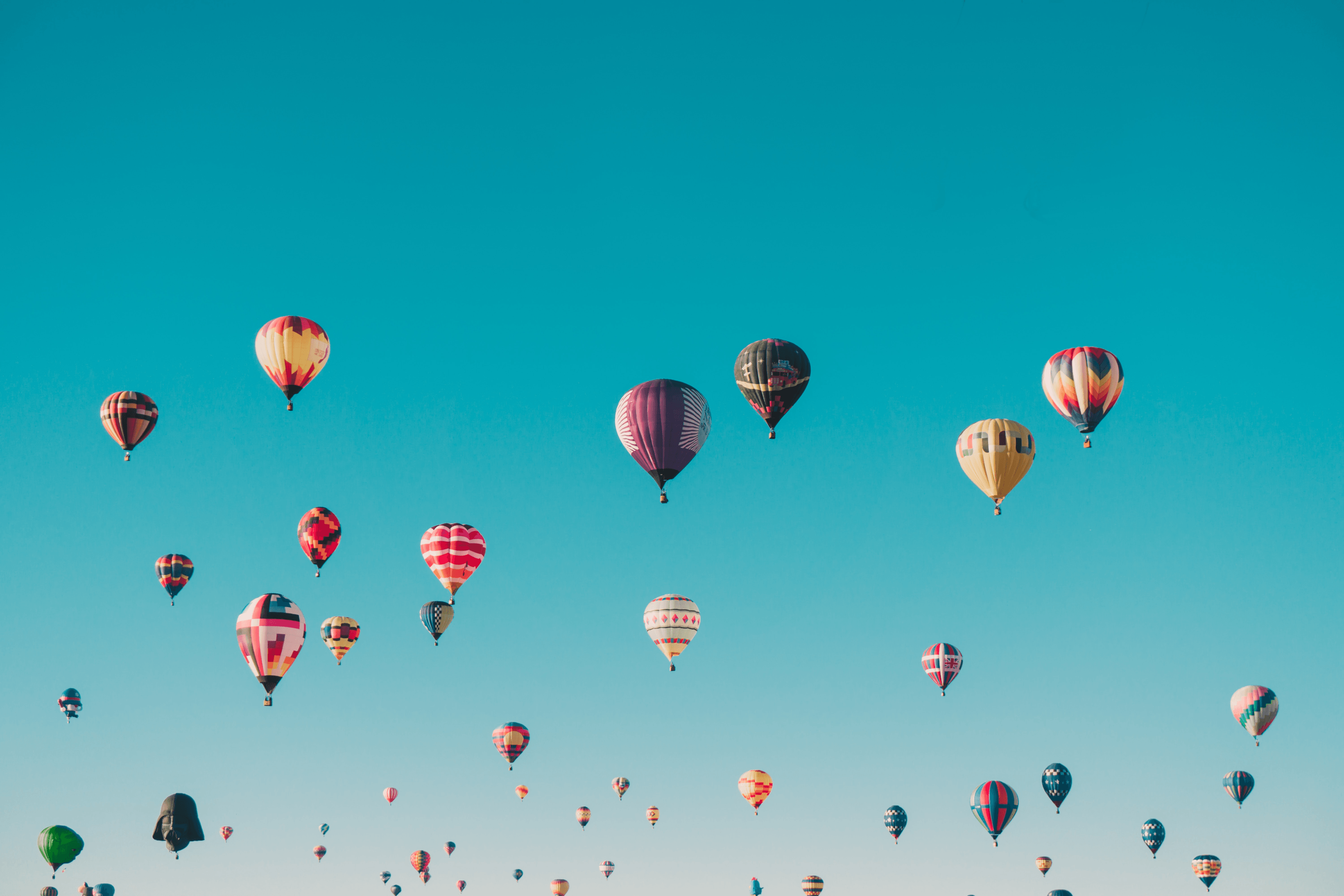 Balloons, sky.