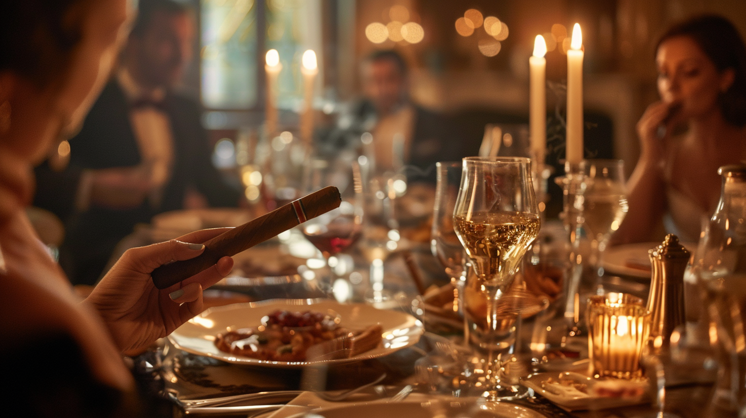 u3737758982_Elegant_dinner_party_scene_with_premium_cigars_be_62f8c4fb-b3cb-411a-b030-5674d5adf3a8_3 Elegant dinner party with candles and a cigar.
