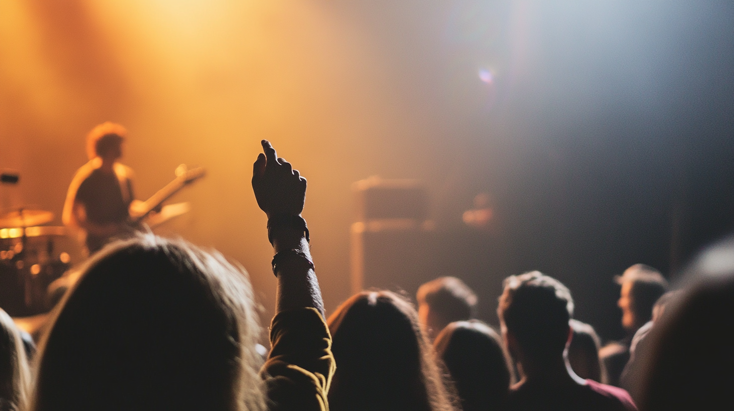 u3737758982_Small_intimate_concert_venue_young_diverse_audien_b8ed6f02-c71e-4a4f-95ed-3053ba1aa5ec_3 Audience enjoying live concert performance