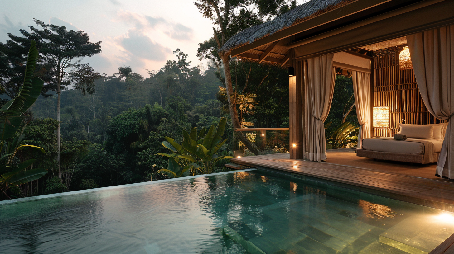 u3737758982_spa_pavilion_in_an_exclusive_tropical_resort_infi_ba5ec6bf-b7e9-4b66-8063-72e1768a220b_0 Luxury jungle villa with pool and forest view
