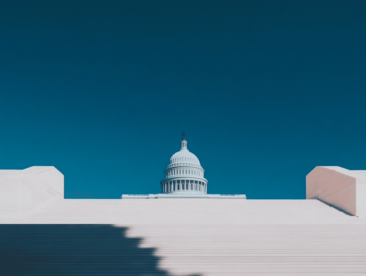 US Capitol building under clear blue sky