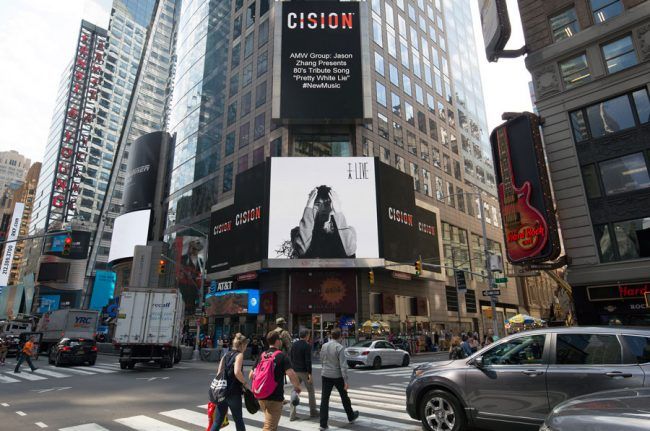 Pop Singer Jason Zhang’s Latest Release Showcased in Times Square – AMW